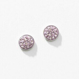 Touchstone Crystal June Birthstone Stud Earrings | Light Amethyst | Swarovski